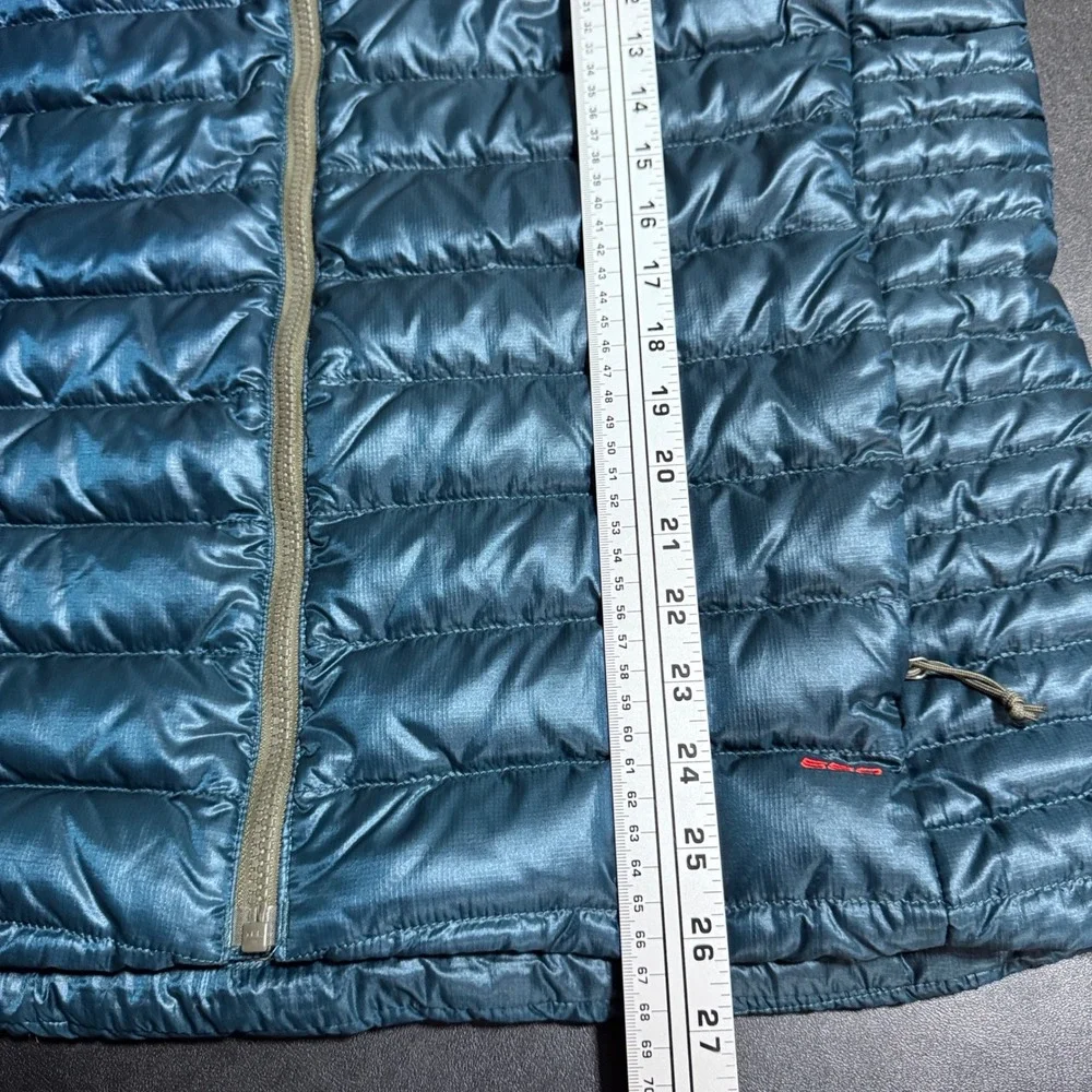 The North Face Puffer Vest Mens L Blue Solid Quilted 550 Down Insulated Pockets